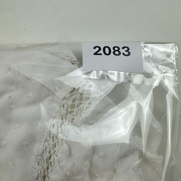 Free People Everyday Every Girl Top Large White Boho Gypsy Long Sleeve Flaw - Picture 11 of 11